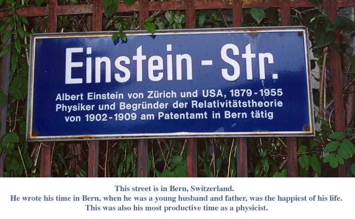 Einstein Street in Bern, Switzerland